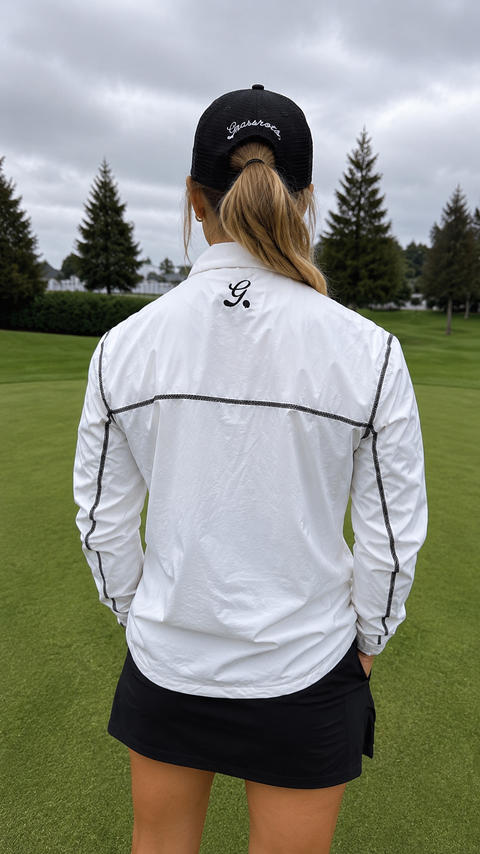 Women’s White Windbreaker