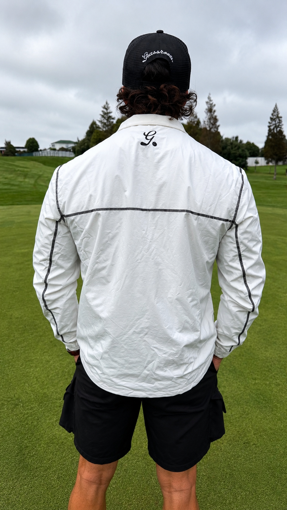 White Windbreaker